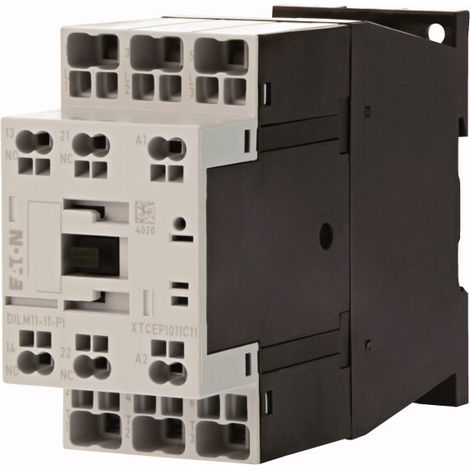 Contacteur puissance,380 400 4KW 1F1O 42V 50Hz 48V 60Hz Bornes Push In 000199272 EATON DILM11 11(42V50HZ,48V60HZ) PI