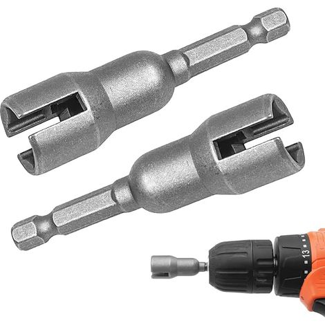 Punta de destornillador para tuercas de mariposa, 1/4", herramienta para tuercas de panel, compatible con taladro eléctrico, acero CR-V: ahorra tiempo y esfuerzo. (1/5)