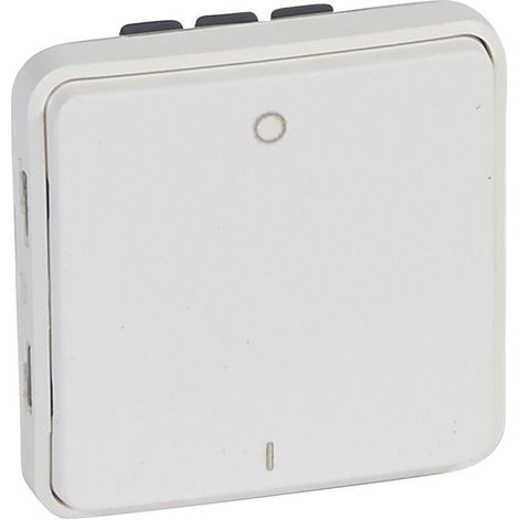 Legrand 070727 Interrupteur bipolaire Plexo composable IP55 10AX 250V blanc Artic antimicrobial