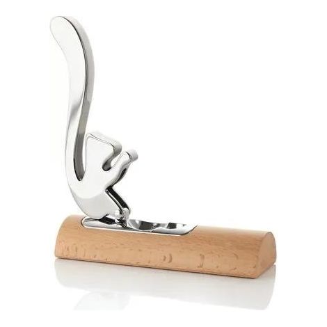Nuez de Alessi Scoiattolo metal brillante y madera