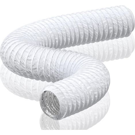 Tuyau d'Evacuation de 150mm en PVC Aluminium Gaine de Ventilation pour Extracteur d'Air, Climatisation, Sèche-linge, hotte (6m de longueur) (1/5)