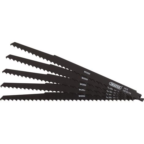 Reciprocating Saw Blades for Pruning & Coarse Wood & Plastic Cutting, 300mm, 3tpi (Pack of 5) (42615) (1/5)