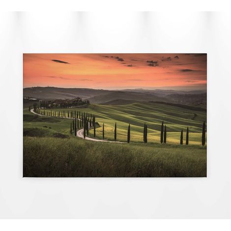 Tableau paysage italien coucher de soleil | Tableau chambre adulte & cuisine | Tableau style méditerranéen paysage italien 0,9 x 0,6 m (1/5)