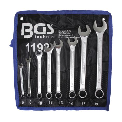 BGS Maul-Ringschlüssel-Satz SW 6 - 19 mm 8-tlg.