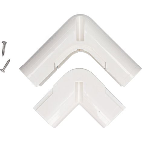 Kit de protection pour tuyau de climatisation 80 Série 417 - Couvre-ligne PVC intérieur/extérieur, coude vertical et accessoires (1/5)