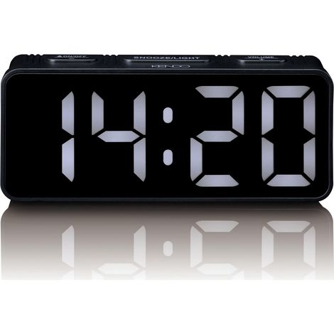 KENDO Aurora 26EX Digitalwecker, schwarz, dimmbar, USB-C