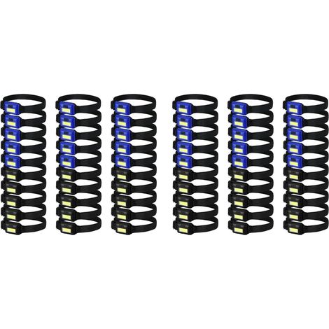 60 Pinces LED Phare Lampe de Poche pour Adultes Enfants Lampe de Poche ExtéRieure Phares avec Bandeau RéGlable ImperméAble (1/5)
