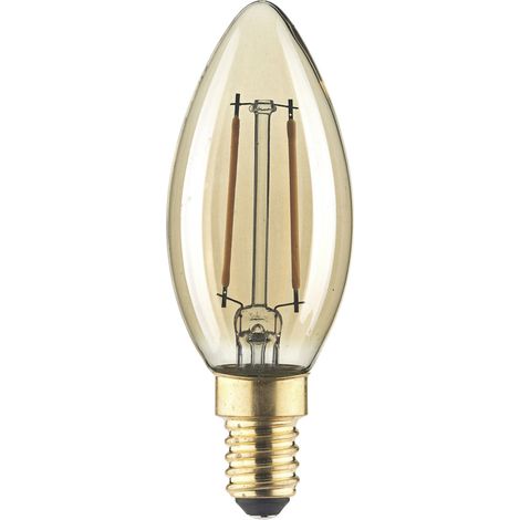 LightMe LM85051 LED  E14 Kerzenform 2.5 W Bernstein (Ø x L) 35 mm x 97 mm  1 St.