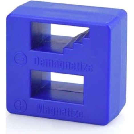 Outil magnétiseur et démagnétiseur pour tournevis, bleu, 2 en 1, acier, compatible outils manuels (1/3)
