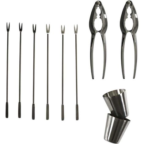 Coffret à crustacés 10 pièces en acier inoxydable (1/3)