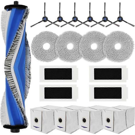 Filtre pour aspirateur brosse pour aspirateur Filtre de brosse pour aspirateur filtre de T30S/ T30S Combo Robot Aspirateur pièce détachée Main Side Brosse HEPA Filtre Serpillière Dust Bags (1/5)