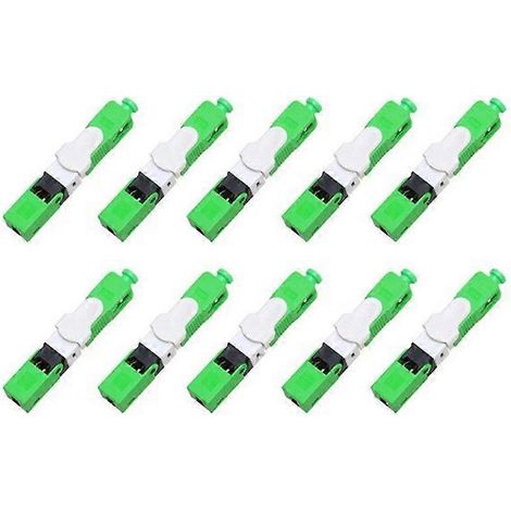 10 connecteurs rapides fibre optique monomode FTTH ESC250D SC (FTTH SM), pour raccordement de réseau fibre optique (1/5)