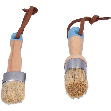 2 Pinceaux en Cire à la Craie 1 Pouce pour Meubles, Outil de Peinture et Cirage DIY, Décoration Maison (1/5)