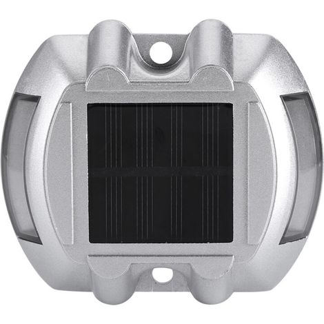 Solar-Powered LED Road Light with Aluminium Construction for Outdoor Safety (Flashing White) (1/5)