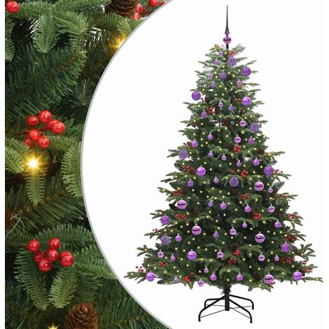 Sapin de Noël  Arbre de Noël artificiel Vert 180 cm PVC, métal et plastique (1/5)