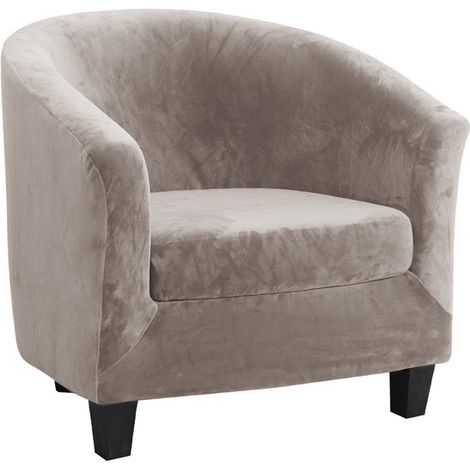 Housse de canapé souple avec accoudoirs, housse pour canapé une place, haute élasticité, texture agréable, ensemble deux pièces (housse de canapé + housse de coussin d'assise), coloris (1/5)