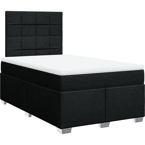 Maison Exclusive - Giroletto a Molle con Materasso Nero 120x200 cm in Tessuto (1/5)