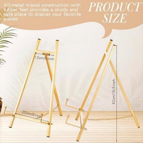 Support de Plaque de TréPied en MéTal Moderne, Chevalet de Table, Support D'Art pour Affichage de Mariage, Plateau D'Image, Plateau (1/5)