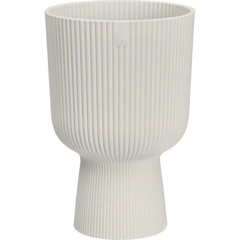 Elho Vaso Vibes Fold Coupe 14 cm Silky White - Fioriera Interna Elegante (1/7)