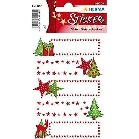 Etichette adesive herma colorate glitterate 10 pezzi