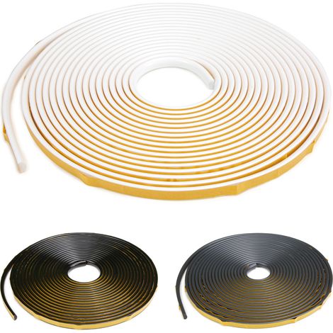 HEXIMO Flexible Zierleiste selbstklebend PVC Kantenschutz Fugenband Kunststoff Dekoration: Weiß, 10 Meter (1/5)