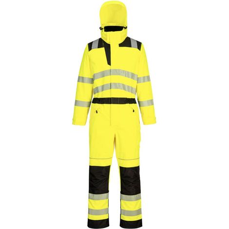 Combinaison de pluie haute visibilité PORTWEST PW3 Jaune / Noir 3XL (1/2)