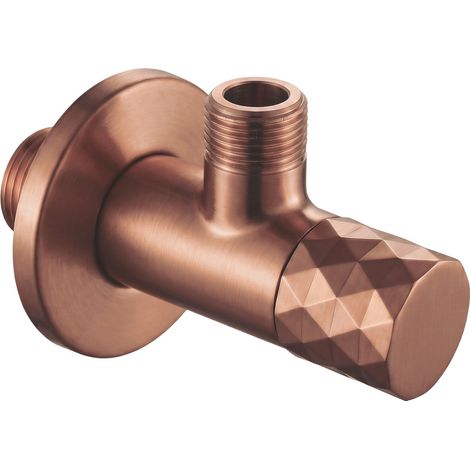 Rea Valvola Ad Angolo Diamond 03 1/2" X 3/8" Brush Copper (1/5)