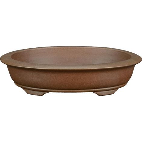 Vaso per bonsai ovale in gres 17x12,5x3,5 cm - SM150