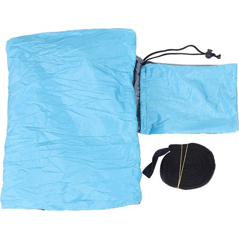 Hamac de camping portable simple avec sangle d'arbre (gris bleu)