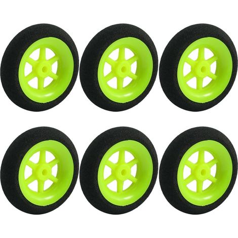 Roues en mousse pour avion miniature uxcell (lot de 6), diamètre 40 mm, hauteur 11 épaisseur 2,5