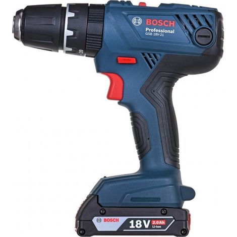 Bosch Professional GSB 18V-21 Schlagschrauber + 2 Batterien 2,0Ah + Ladegerät GAL 1820 - 06019H1109 (1/5)