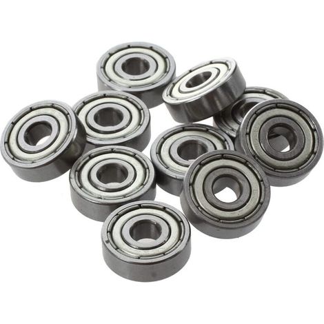 SODIAL(R) 10 pezzi 625ZZ 5 mm x 16 mm cuscinetto a sfere radiali a gola profonda schermato (1/4)