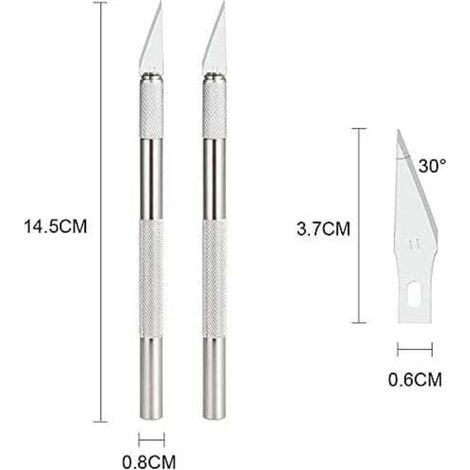 Precision Cutter 2 Scalpel avec 42 lames, Cutter de Précision Couteau pour Découpe de Travail d'art Bricolage