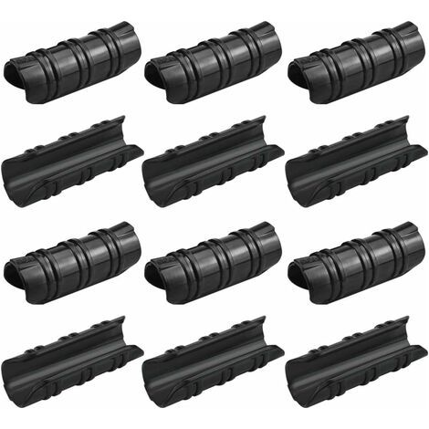 100 clip per serra da 25 mm, resistenti alle alte temperature, durevoli e facili da usare per fissare striscioni, tubi e teli da giardino in serra - Nero