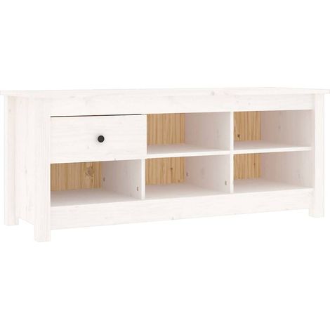 Maison Exclusive - Zapatero de madera maciza de pino blanco 110x3 (1/5)