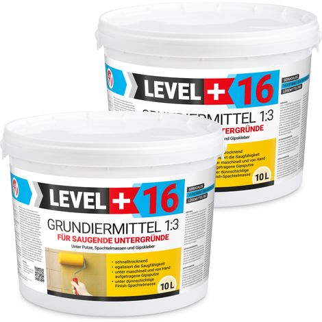 Grundiermittel 1:3 für Innenbereich unter Polymer- Gipsputze Spachtelmassen L+16 - 2x10L