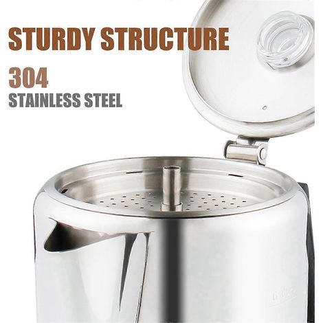 Cafetière à percolation multifonction avec bouton en verre résistant à la chaleur --- (1/5)