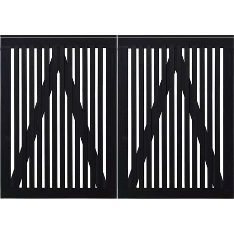 Plus Doppeltor Sendai 200 x 140 cm RAL 9005 Schwarz