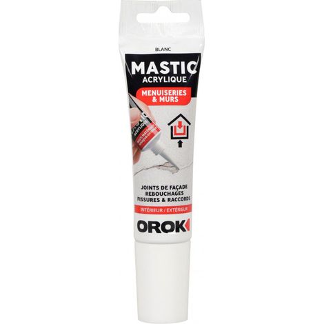 MASTIC ACRYLIQUE BLANC SUR MENUISERIE ET MURS TUBE 85ML (1/2)