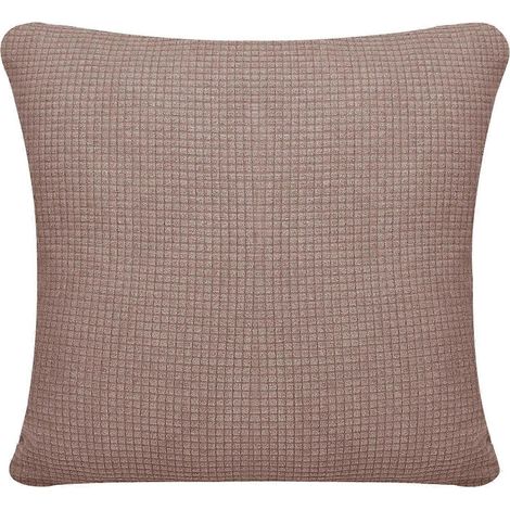 Housses de coussins décoratives imperméables pour intérieur et extérieur, idéales pour une terrasse ou un banc, couleur café clair.