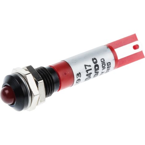 Voyant LED lumineux Rouge RS PRO, dia. 8mm, IP67 ( Prix pour 1 )