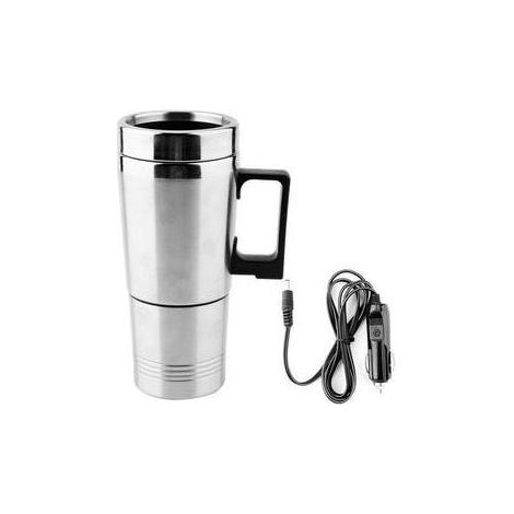 Bouilloire électrique 12 V pour voiture - Mug en acier inoxydable pour café et thé (350 ml et 150 ml) avec double isolation pour une utilisation pratique en déplacement (1/5)
