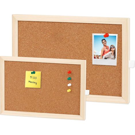 2 panneaux de Liège, panneaux de Liège en bois peuvent être utilisés comme panneaux d'affichage, panneaux de Liège en bois pour les bureaux écoles domestiques, panneaux d'affichage en liège sont dispo (1/2)