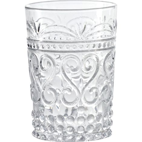 Zafferano Lot De 6 Verres Provenzale Tumbler En Verre Transparent, Design Artisanal Avec Décor En Relief Inspiré De La Tradition Provençale (1/2)