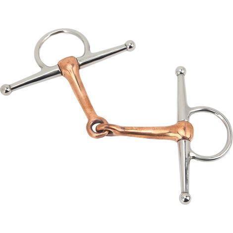Mors à anneaux en acier inoxydable pour chevaux, 125 mm, idéal pour l'extérieur. (1/5)