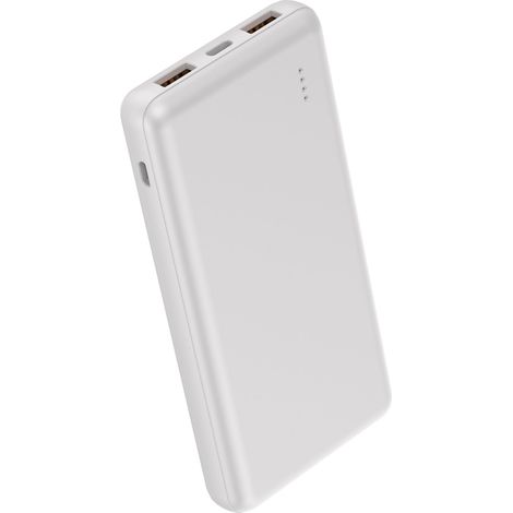 Myway power bank 10.000 mah usb 2 puertos 2a + cable tipo c blanca (1/5)