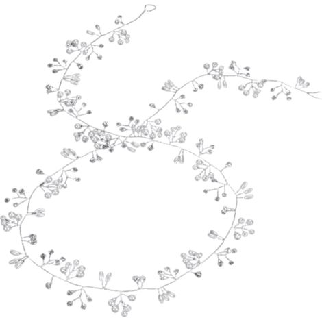 Couronne Capillaire Mariée - Vigne Capillaire en Fil de Cuivre avec Cristaux et Perles Fausse - Or ou Argent - 50 cm ou 1 m - 1 Pièce (1/5)