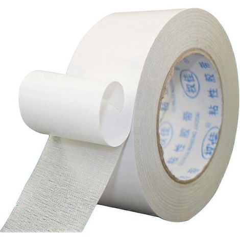 Ruban adhésif double face pour moquette 60 mm x 20 m, idéal pour les tapis, les travaux de menuiserie et les projets de loisirs créatifs. Maintient les tapis et moquettes en place.-White