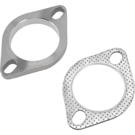 2 raccords de bride d'échappement universels en acier inoxydable 2,5 pouces, kit de 2 pièces pour collecteur, downpipe et ligne d'échappement (1/5)