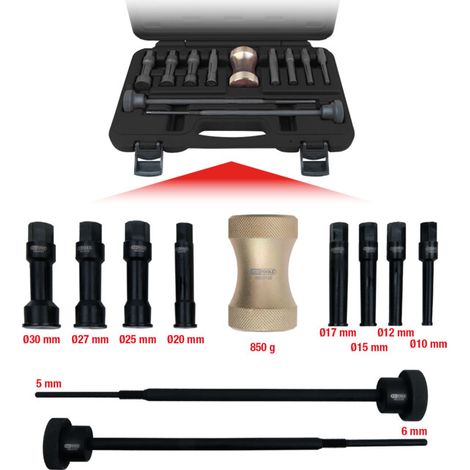 KS TOOLS Coffret d'extracteurs par prise extérieure, 11 pcs Ø10-30mm ( 660.0009 ) (1/5)